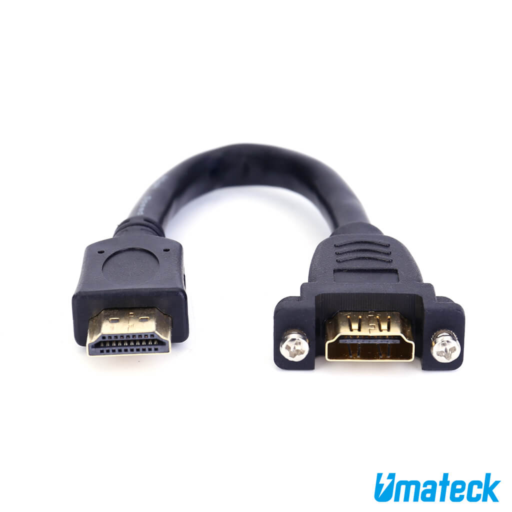 HDMI Panel-Mount extension cable, male to female adapter cable – Umateck