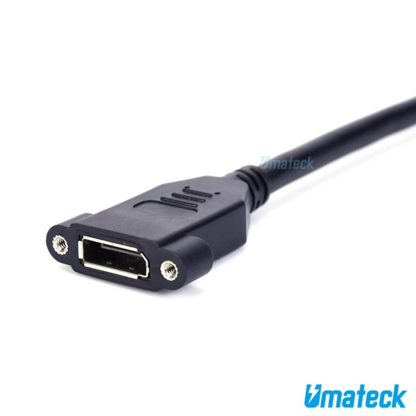 DisplayPort Panel-Mount male to female extension cable – Umateck | USB ...